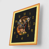 Botticelli ~ Die Bewunderung des christlichen Kind Quadratische Wanduhr (Winkel)