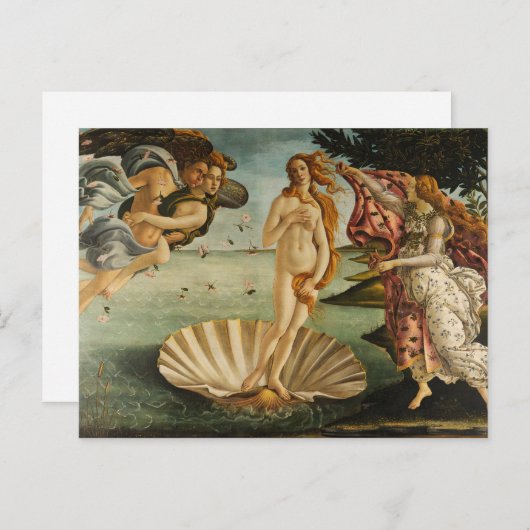 Botticelli Die Geburt der Postkarte der Venus (Vorne/Hinten)