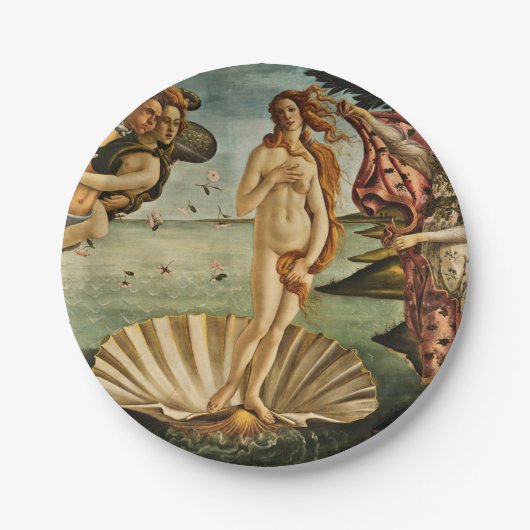Botticelli - die Geburt der Venus Pappteller (Vorderseite)