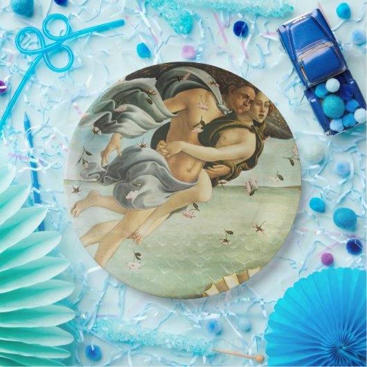 Botticelli "Die Geburt der Venus - Zephyr & Chlor" Pappteller (Party)
