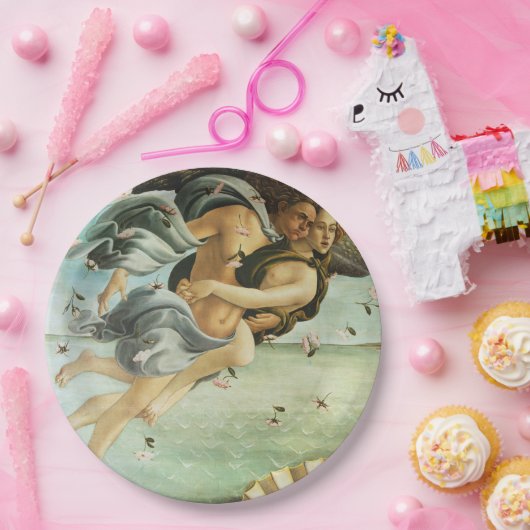 Botticelli "Die Geburt der Venus - Zephyr & Chlor" Pappteller (Party)
