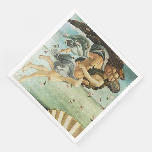 Botticelli "Die Geburt der Venus - Zephyr & Chlor" Serviette (Ecke)