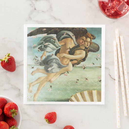 Botticelli "Die Geburt der Venus - Zephyr & Chlor" Serviette (Beispiel)