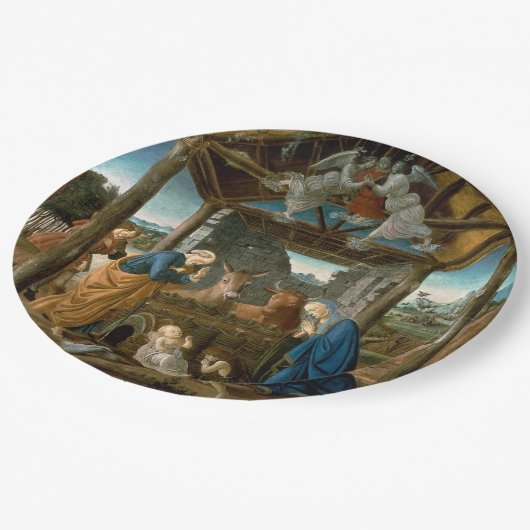 Botticelli - Die Geburt Pappteller (Schrägansicht)