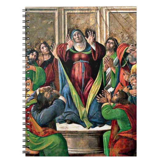 Botticelli - Die Herabkunft des Heiligen Geistes Notizblock (Vorderseite)