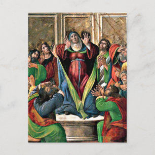 Botticelli - Die Herabkunft des Heiligen Geistes Postkarte