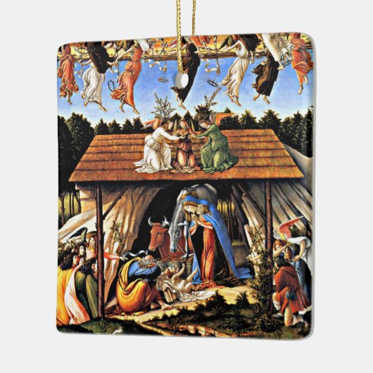Botticelli - Die mystische Krippe Keramikornament (Links)