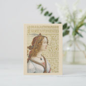 Botticelli-Frau Postkarte (Stehend Vorderseite)