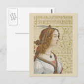 Botticelli-Frau Postkarte (Vorne/Hinten)