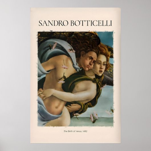 Botticelli Geburt der Venus Detail Zephyr Aura Kun Poster (Vorne)
