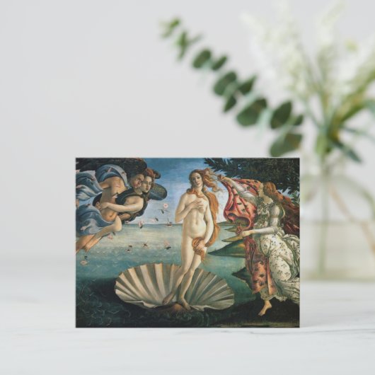 Botticelli Geburt der Venus Postkarte (Stehend Vorderseite)
