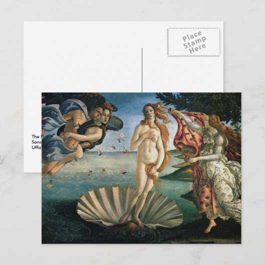 Botticelli Geburt der Venus Postkarte (Vorne/Hinten)