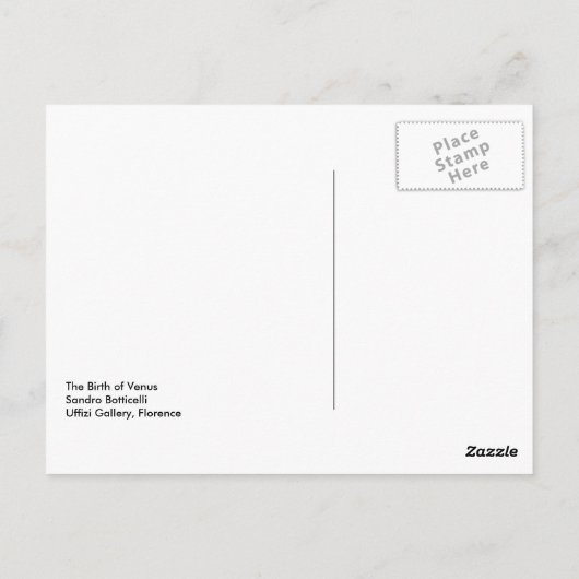 Botticelli Geburt der Venus Postkarte (Rückseite)