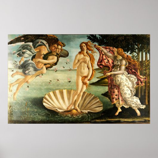 Botticelli Geburt der Venus Renaissance Kunstmaler Poster (Vorne)