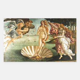 Botticelli Geburt der Venus Renaissance Kunstmaler Rechteckiger Aufkleber