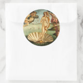 Botticelli Geburt der Venus Renaissance Kunstmaler Runder Aufkleber (Tasche)