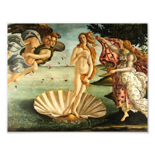 Botticelli Geburt der Venus Renaissance Vintage Ku Fotodruck (Vorne)