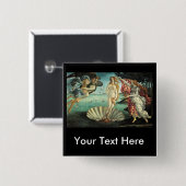 Botticelli - Geburt von Venus Button (Vorne & Hinten)