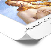 Botticelli Geburt von Venusmalerei und Maler Bio Poster (Ecke)