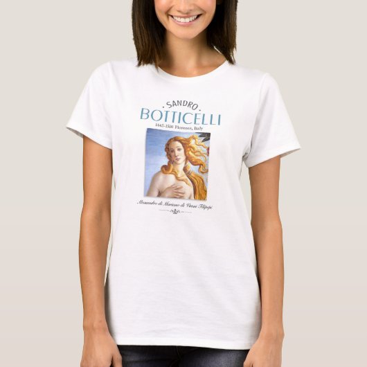 Botticelli Geburt von Venusmalerei und Maler Bio T-Shirt (Vorderseite)