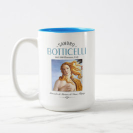 Botticelli Geburt von Venusmalerei und Maler Bio Zweifarbige Tasse