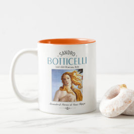 Botticelli Geburt von Venusmalerei und Maler Bio Zweifarbige Tasse