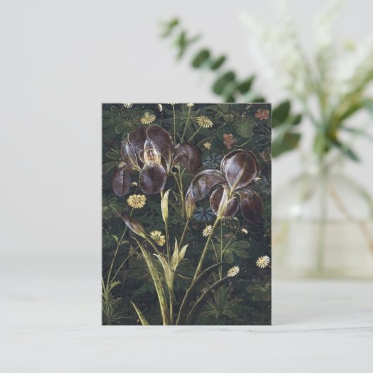 Botticelli Irises Postkarte (Stehend Vorderseite)