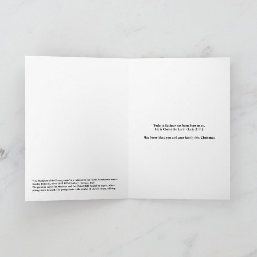 Botticelli Karte (Innenseite)