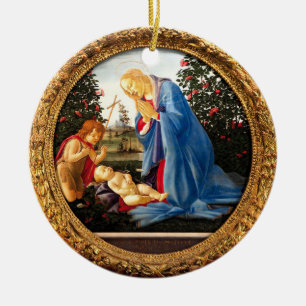 Botticelli Madonna Adventure Child w/ John Baptist Keramik Ornament