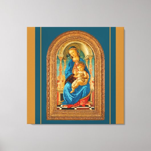 Botticelli Madonna and Child Leinwanddruck (Vorderseite)