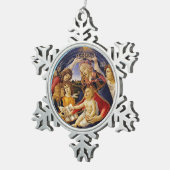 Botticelli Madonna and Child Schneeflocken Zinn-Ornament (Rechts)