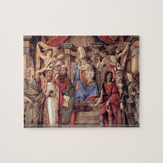 Botticelli - Madonna-Thron von Engeln und von Puzzle (Horizontal)