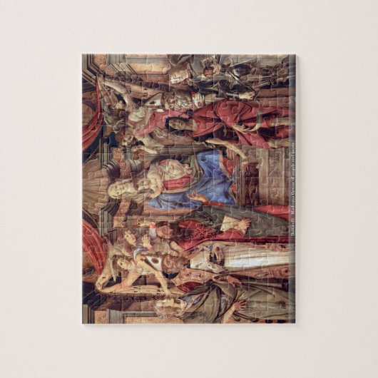 Botticelli - Madonna-Thron von Engeln und von Puzzle (Vertikal)