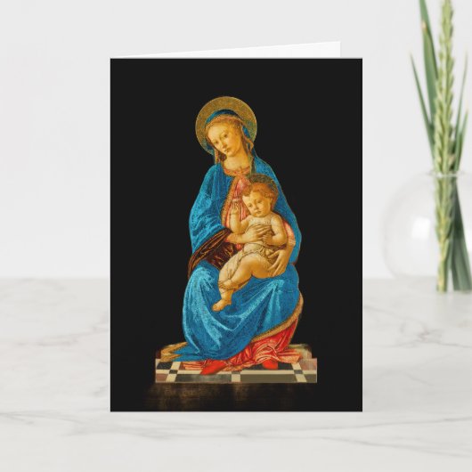 Botticelli Madonna und Kind begeistert Karte (Vorderseite)