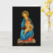 Botticelli Madonna und Kind begeistert Karte (Gelbe Blume)
