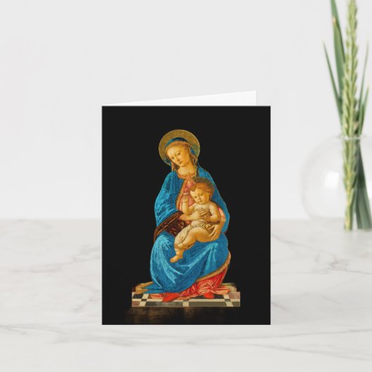 Botticelli Madonna und Kind begeistert Karte (Vorderseite)