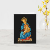Botticelli Madonna und Kind begeistert Karte (Gelbe Blume)