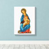 Botticelli Madonna und Kind begeistert Leinwanddruck (Insitu (Holzboden))