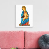 Botticelli Madonna und Kind begeistert Leinwanddruck (Insitu (Wohnzimmer))