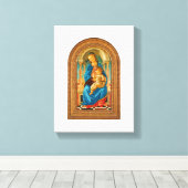 Botticelli Madonna und Kind begeistert Leinwanddruck (Insitu (Holzboden))