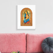 Botticelli Madonna und Kind begeistert Leinwanddruck (Insitu (Wohnzimmer))