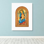 Botticelli Madonna und Kind begeistert Leinwanddruck (Insitu (Holzboden))