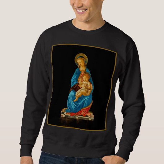 Botticelli Madonna und Kind begeistert Sweatshirt (Vorderseite)