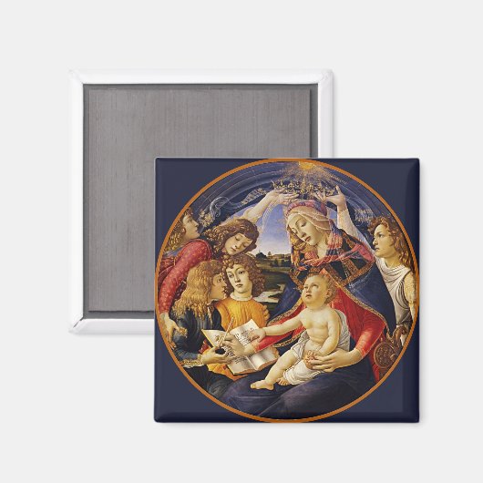 Botticelli Madonna und Kind Magnet (Vorderseite/Rückseite)