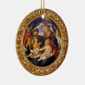 Botticelli Madonna von Magnificat Kind und Angelo Keramik Ornament (Rechts)