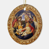 Botticelli Madonna von Magnificat Kind und Angelo Keramik Ornament (Links)
