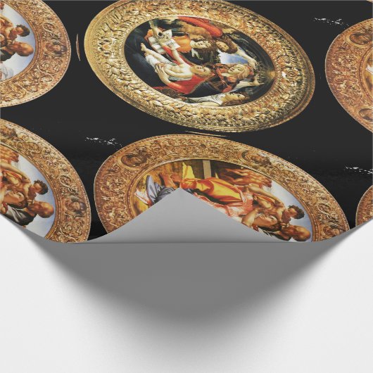 BOTTICELLI MADONNA VON POMEGRANAT UND MAGNIFICAT GESCHENKPAPIER (Ecke)
