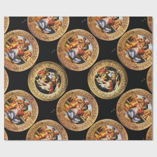 BOTTICELLI MADONNA VON POMEGRANAT UND MAGNIFICAT GESCHENKPAPIER (Flach)