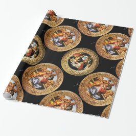 BOTTICELLI MADONNA VON POMEGRANAT UND MAGNIFICAT GESCHENKPAPIER