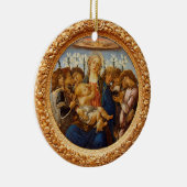 Botticelli Madonna with Child 8 Angels and Lilies Keramik Ornament (Rechts)